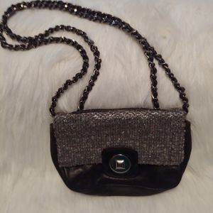 VTG  Stuart Weitzman Black Leather Shoulder Bag